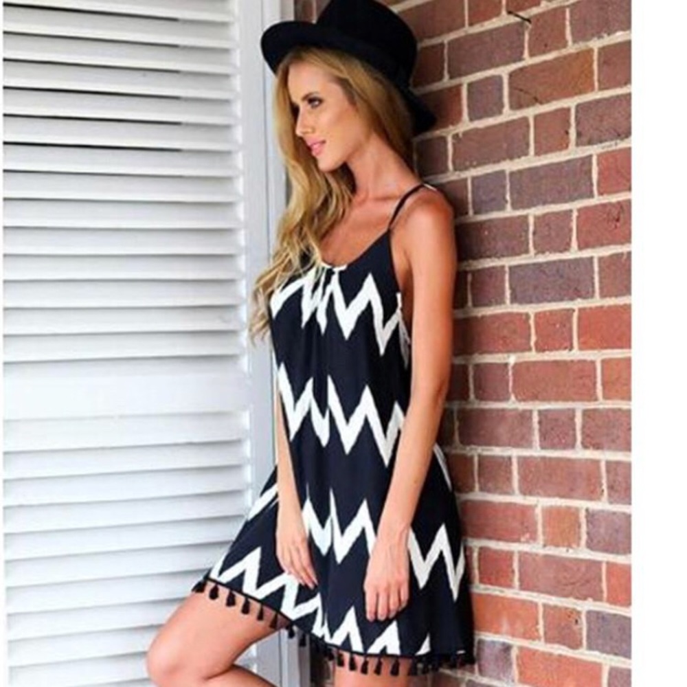 Chevron boho dress